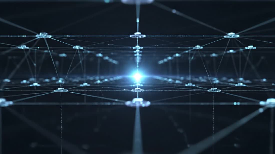 A glowing network of hosts converging on a single control plane.